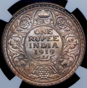 1 рупия 1919 (Британская Индия)  (в слабе)