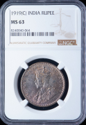 1 рупия 1919 (Британская Индия)  (в слабе)