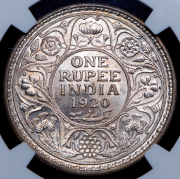 1 рупия 1920 (Британская Индия) (в слабе)