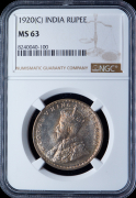 1 рупия 1920 (Британская Индия) (в слабе)