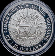10 долларов 1982 "XII Игры Содружества в Брисбене" (Австралия)