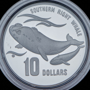 10 долларов 1996 "Южный гладкий кит" (Австралия)