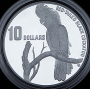 10 долларов 1997 "Черный краснохвостый какаду" (Австралия)