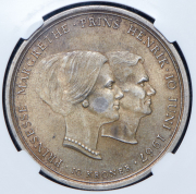 10 крон 1967 "Свадьба принцессы Маргрете и принца Хенрика" (Дания) (в слабе)