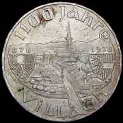 100 шиллингов 1978 "1100 лет городу Филлах" (Австрия)