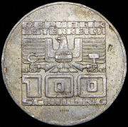 100 шиллингов 1978 "1100 лет городу Филлах" (Австрия)