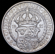 2 кроны 1921 "400 лет Войне за независимость" (Швеция)