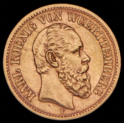 20 марок 1873 (Вюртемберг) F