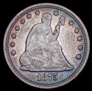 25 центов 1875 (США) без букв