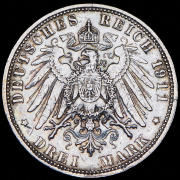 3 марки 1911 "90 лет со дня рождения Луитпольда Баварского" (Бавария) D