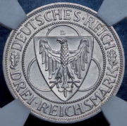 3 марки 1930 "Освобождение Рейнланда" (Германия) (в слабе) D