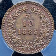 5/10 крейцера 1885 (Австрия) (в слабе)