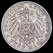 5 марок 1901 (Гамбург) J