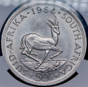 50 центов 1964 (ЮАР) (в слабе)