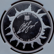 5000 франков 2022 "60 лет со дня рождения Виктора Цоя" (Чад) (в слабе)