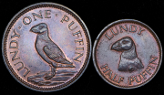 Набор из 2 монет 1, 1/2 пуфина 1929 (Ланди)