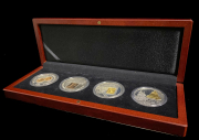 Набор из 4 монет 3 рубля 2004-2009 (в п/у)