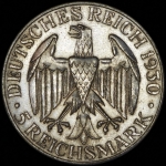 5 марок 1930 "Граф Цеппелин" (Германия) А