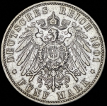5 марок 1901 (Гамбург) J