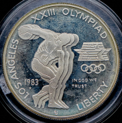 1 доллар 1983 "XXIII летние Олимпийские Игры: Дискобол" (США)