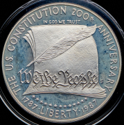 1 доллар 1987 "200 лет Конституции США" (США)