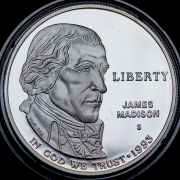 1 доллар 1993 "Билль о правах, Джеймс Мэдисон" (США) S