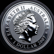 1 доллар 2007 "Год быка" (Австралия)