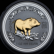 1 доллар 2007 "Год свиньи" (Австралия)