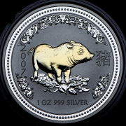 1 доллар 2007 "Год свиньи" (Австралия)