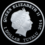 1 доллар 2014 "Год лошади  Wealth" (Тувалу)