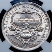 1 флорин 1927 "Открытие здания парламента в Канберре" (Австралия) (в слабе)