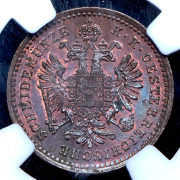 1 крейцер 1879 (Австрия) (в слабе)