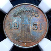 1 пфенниг 1931 (Германия) (в слабе) А