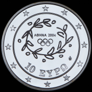 10 евро 2004 "XXVIII летние Олимпийские Игры, Афины 2004 - Борьба" (Греция) 