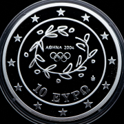 10 евро 2004 "XXVIII летние Олимпийские Игры  Афины 2004 - Эстафета" (Греция)
