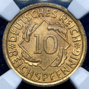 10 пфеннигов 1935 (Германия) (в слабе) А