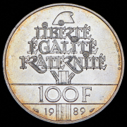 100 франков 1989 "200 лет Декларации прав человека" (Франция)