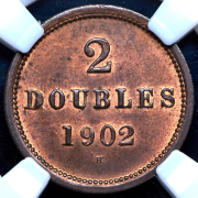 2 дубля 1902 (Гернси) (в слабе)