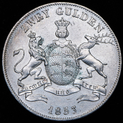 2 гульдена 1853 (Вюртемберг)