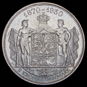 2 кроны 1930 "60 лет со дня рождения Короля Кристиана X" (Дания)