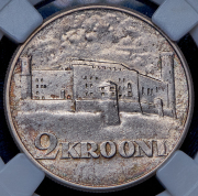 2 кроны 1930 "Замок Тоомпеа в Таллине" (Эстония) (в слабе)