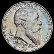 2 марки 1902 "50 лет правлению Фридриха I" (Баден)