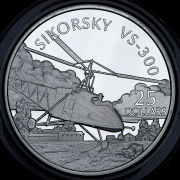 25 долларов 2003 "Вертолет Sikorsky VS-300" (Соломоновы острова)