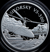 25 долларов 2003 "Вертолет Sikorsky VS-300" (Соломоновы острова)