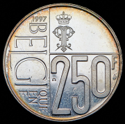 250 франков 1997 "60 лет со дня рождения Королевы Паолы" (Бельгия)
