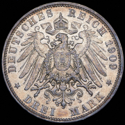 3 марки 1909 (Гамбург) J