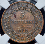 5 чентезимо 1826 (Сардиния) (в слабе) P