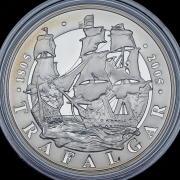 5 фунтов 2005 "200 лет Трафальгарской битвы" (Великобритания) (в п/у)