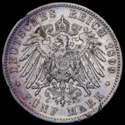 5 марок 1899 (Бавария) D