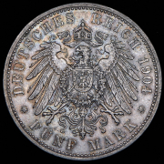 5 марок 1904 (Бавария) D